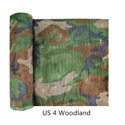 Filet de camouflage type mesh tissu Oxford 300D US 4 Woodland - 1,5x4m