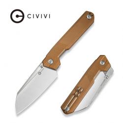 Couteau CIVIVI Hid Brown Manche G10 Lame Tanto Reverse Acier 14C28N Satin IKBS Liner Lock CIVC230083