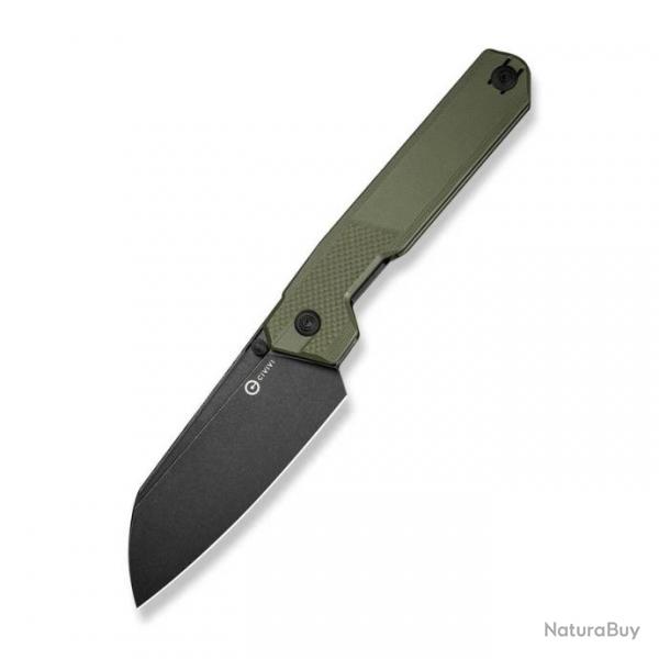 Couteau CIVIVI Hid Green Manche G10 Lame Tanto Reverse Acier 14C28N Blk IKBS Liner Lock CIVC230082