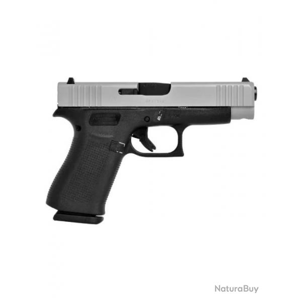 DESTOCKAGE - NEUF - GLOCK - PISTOLET - CAT B - 48 GEN 5 - 9MM - SLIM - SILVER SLIDE - 015101