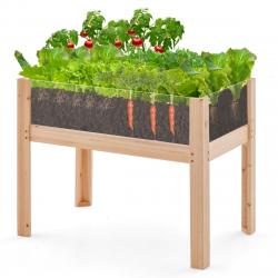 Jardinière surélevée en bois trous de drainage panneaux acryliques transparent légumes herbes fleur