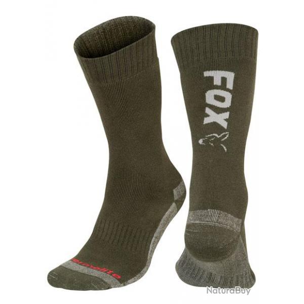 Chaussette Fox Black / Orange Thermolite Long Sock 6 - 9 (Eu 40-43)