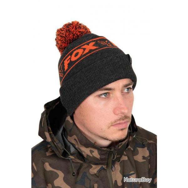 Bonnet Fox Collection Bobble - Black & Orange