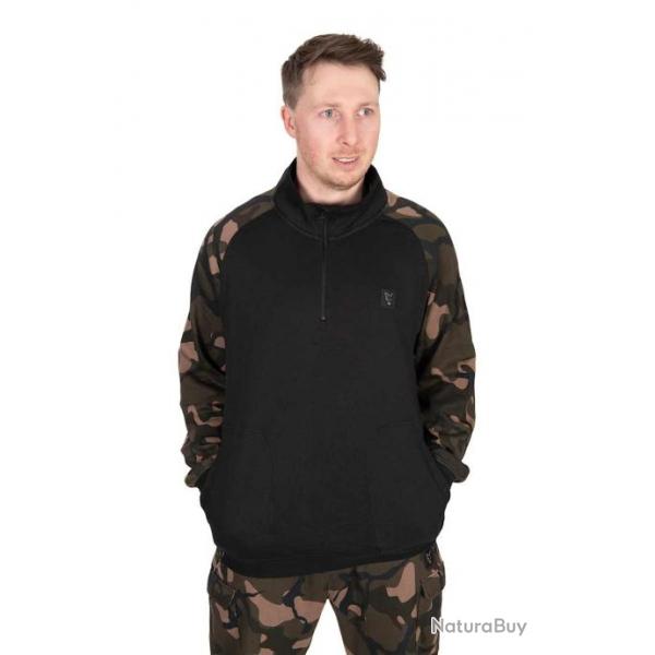 Pull Fox Lw Black / Camo Qtr Zip Xl