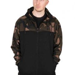 Sweat Fox Lw Black / Camo Split Zip Hoody Small