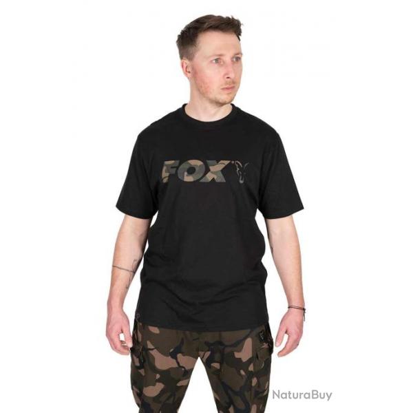 T Shirt Fox Black / Camo Logo T Large