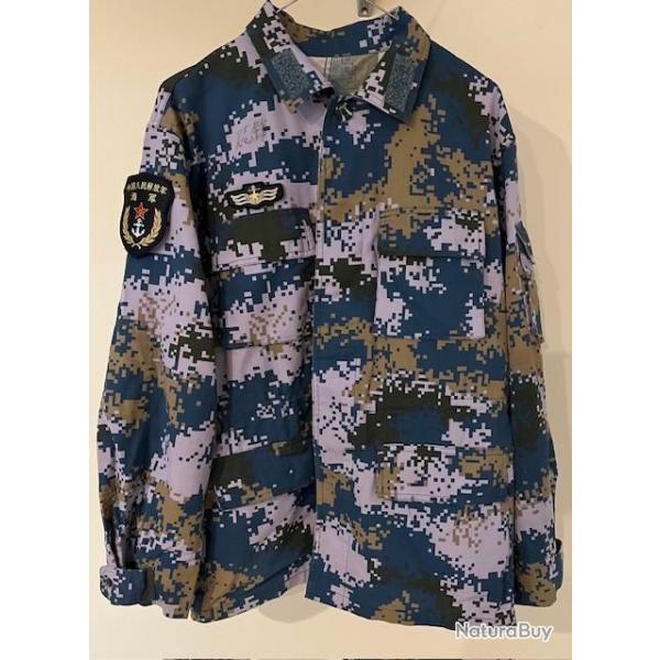 Ensemble camouflage treillis Marine de l'arme chinoise PLA original
