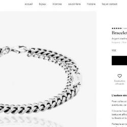 Bracelet artisanal wild Argent - sterling 925 - marque Be Lost