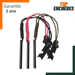 TOP ENCHERES SANS PRIX DE RESERVE : Lot de 3 pierres à feu - Outils multifonctions - Garantie 2 ans