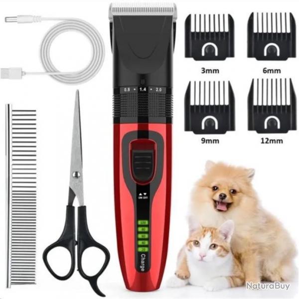 TONDEUSE ANIMAUX Chien Sans Fil pour Toilettage Canin Chat Rechargeable