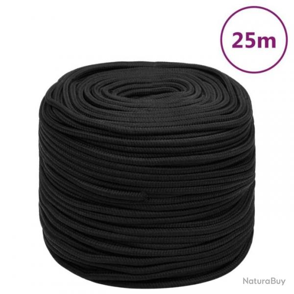 Corde de bateau Noir complet 10 mm 25 m Polypropylne