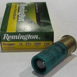 lot de 10 Boites de 5 cartouches cal 12/70, Remington Slugger  28,5 grammes