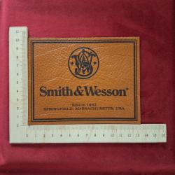 Etiquette "Smith & Wesson" pour coffret avec cadre et texte