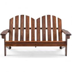 Chaise/fauteuil de jardin adirondack 2 places pour enfants en bois de sapin avec dossier 110° accou