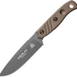 Couteau Tops Baja 4.5 Green Lame Acier Carbone 1095 Manche Micarta Etui Kydex Made USA TPBAJA4502 -