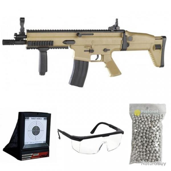 Pack airsoft Fn Scar L TAN Cybergun