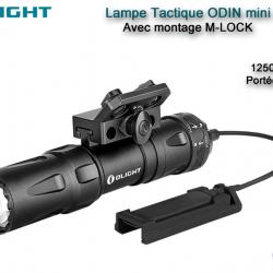 Lampe Tactique Olight ODIN Mini - 1250 lumes - Rail M-LOCK