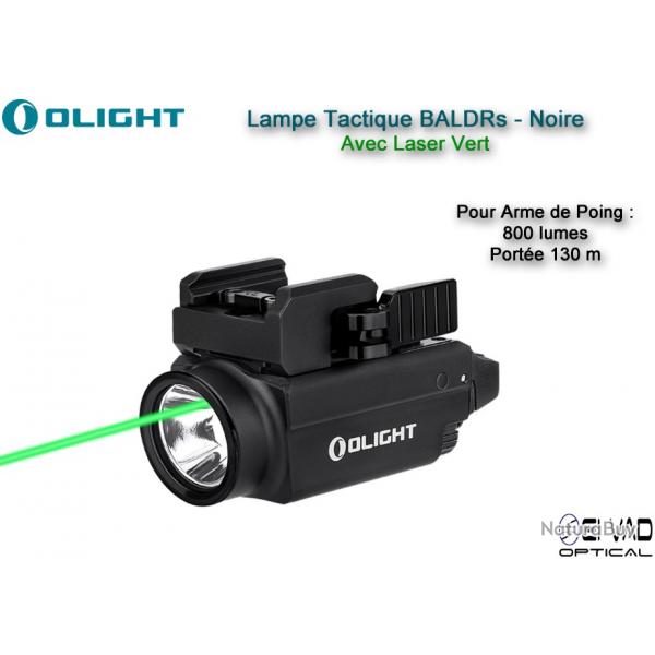 Lampe Tactique Olight Baldr S - Laser Vert - Pour Arme de Poing