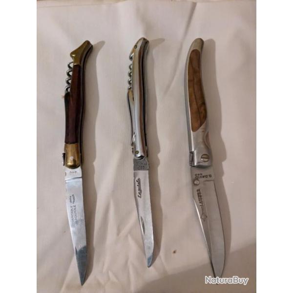 Lot de 3 couteaux "Laguiole"