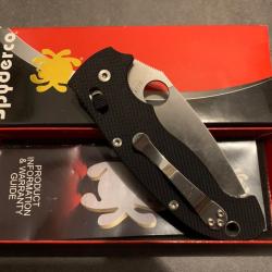 Couteau Spyderco Manix-2 XL Acier CPM-S30V Manche Black G-10 SPYDERCO Made In USA SC95GP2