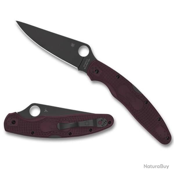 C07BGBKP4 couteau pliant Spyderco "Police 4" bordeaux "Sprint Run 2024" Edition limite