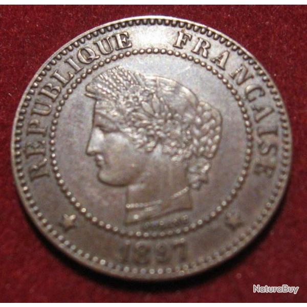 FRANCE piece de 2 centimes CERES 1897 A TTB