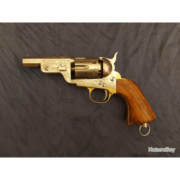 Colt 1851 snubnose grav et barillet cannel