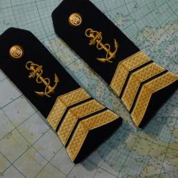 MARINE NATIONALE -  PAIRE EPAULETTES GRADE MAITRE / 100% NEUVES