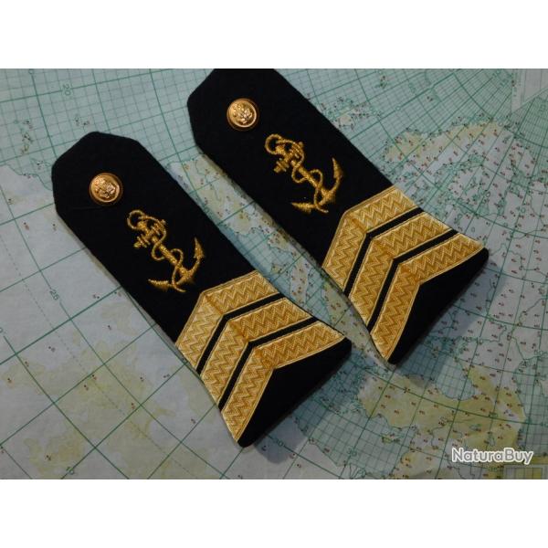 MARINE NATIONALE -  PAIRE EPAULETTES GRADE MAITRE / 100% NEUVES