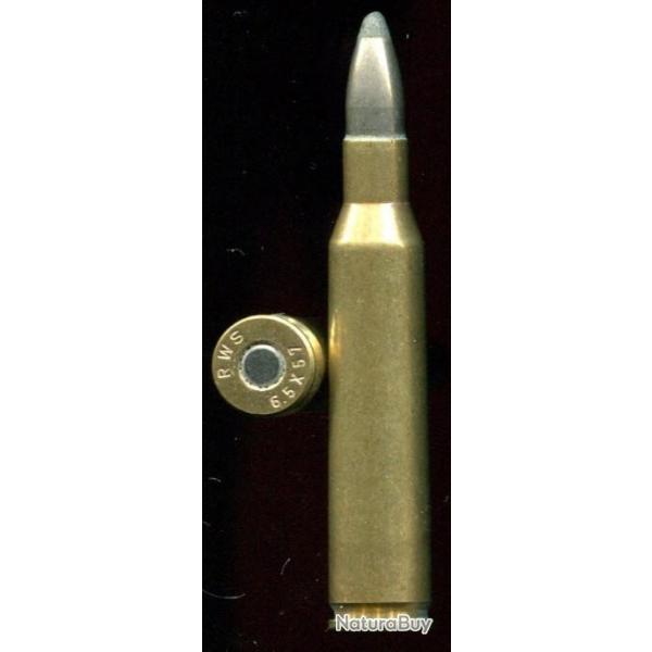 6.5 x 57 - marque : RWS - courte balle nickel pointe pomb