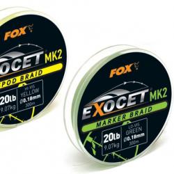 Tresse Fox Exocet® Mk2 Spod & Marker Braid - 0.18Mm/20Lb X300M Spod -Yellow