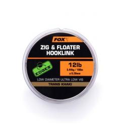 Nylon Fox Edges(TM) Zig & Floater Hooklink 15Lb - 0.30Mm X100M