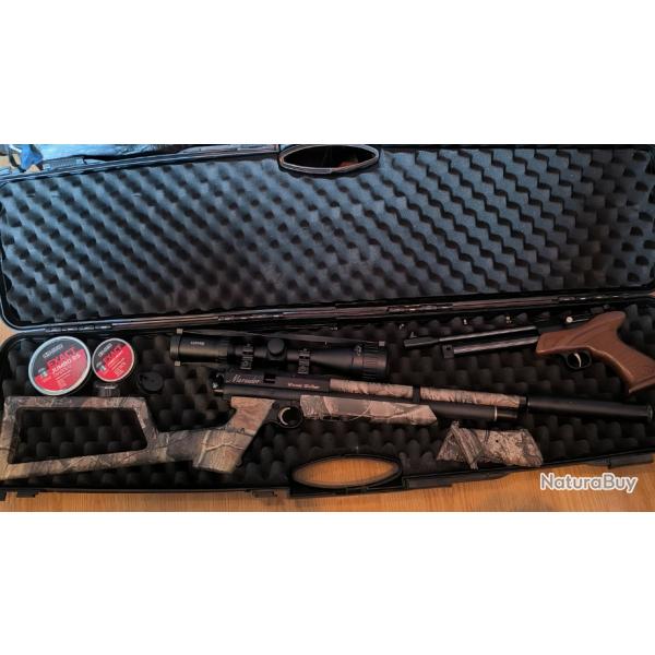 Carabine PCP cal.22 Benjamin Marauder Woods Walker + lunettes Hawke Vantage 3-9x40 A0.