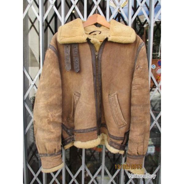 rare blouson mouton  bombardier type b3 u.s.a.a.f schott bros.inc.new york