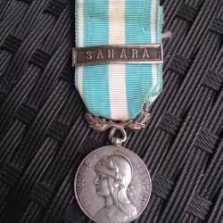 Medaille coloniale, barrette Sahara, 3eme republique