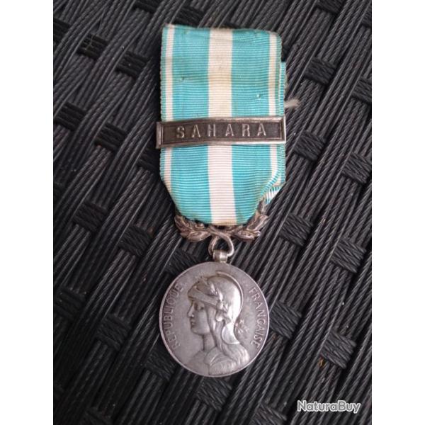 Medaille coloniale, barrette Sahara, 3eme republique