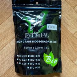 Billes BIO Blanches 0,25g  1 Kg  JS-TACTICAL + BB Loader 90 billes *OFFERT*