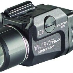 Lampe tactique pour pistolet Streamlight TLR-7 HL-X USB noir - Switch haut et bas