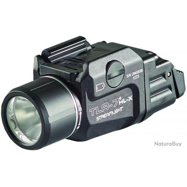 Lampe tactique pour pistolet Streamlight TLR-7 HL-X USB noir - Switch haut et bas