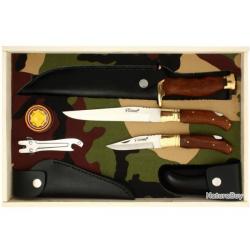 Coffret couteaux de chasse Léopard 7 pièces