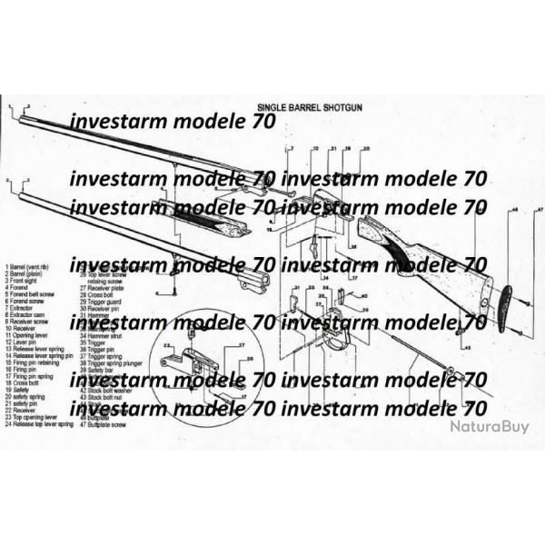 clate des pices de fusil INVESTARM modele 70 (envoi par mail) - VENDU PAR JEPERCUTE (m2127)