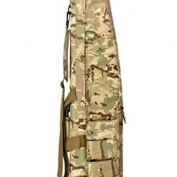 Sac de Transport Étanche 98 cm pour Fusil - Étui de Chasse Tissu Oxford Molle CAMOUFLAGE CP