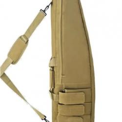 Sac de Transport Étanche 98 cm pour Fusil - Étui de Chasse Tissu Oxford Molle TAN