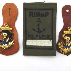 LOT 21° R.I.Ma : 2 INSIGNES ARTHUS BERTRAND + PATCH RIMaP POLYNESIE