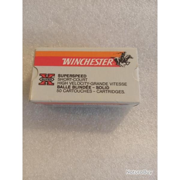 Cartouches Winchester 22 short HV