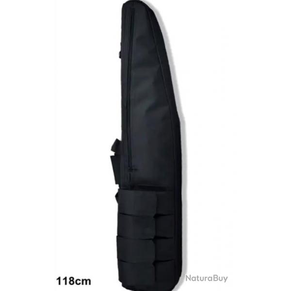 Sac de Transport tanche 118 cm pour Fusil - tui de Chasse Tissu Oxford Molle NOIR