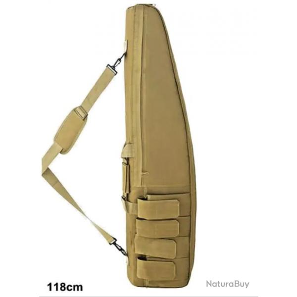 Sac de Transport tanche 118 cm pour Fusil - tui de Chasse Tissu Oxford Molle TAN