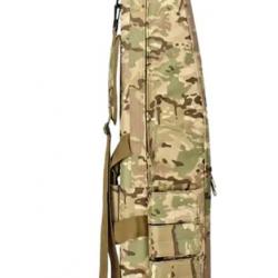 Sac de Transport Étanche 118 cm pour Fusil - Étui de Chasse Tissu Oxford Molle Camouflage CP