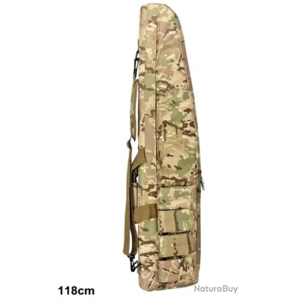 Sac de Transport tanche 118 cm pour Fusil - tui de Chasse Tissu Oxford Molle Camouflage CP