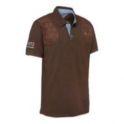 Polo de chasse Club Interchasse Hubert sans broderie - Marron / S